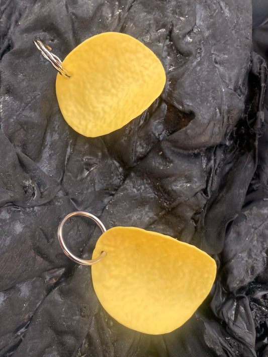 yellow chips on latex background